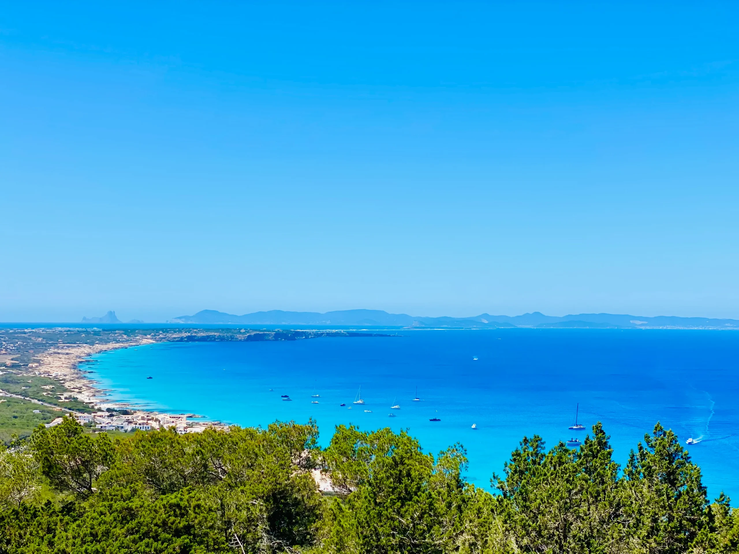 El Mirador Formentera panoramic view of Formentera coastline, beaches, and turquoise sea